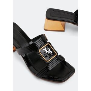 Tory Burch $469 Women's Georgia Bombé Square Toe Mule Mid Heel Sandals Size 8.5